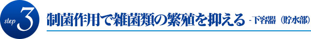 制菌作用で雑菌類の繁殖を抑える